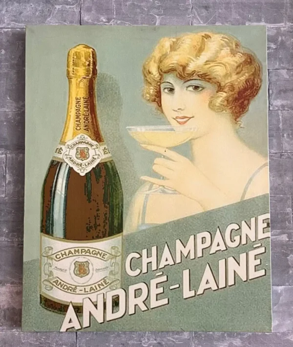 Wanddecoratie "Champagne André-Lainé"