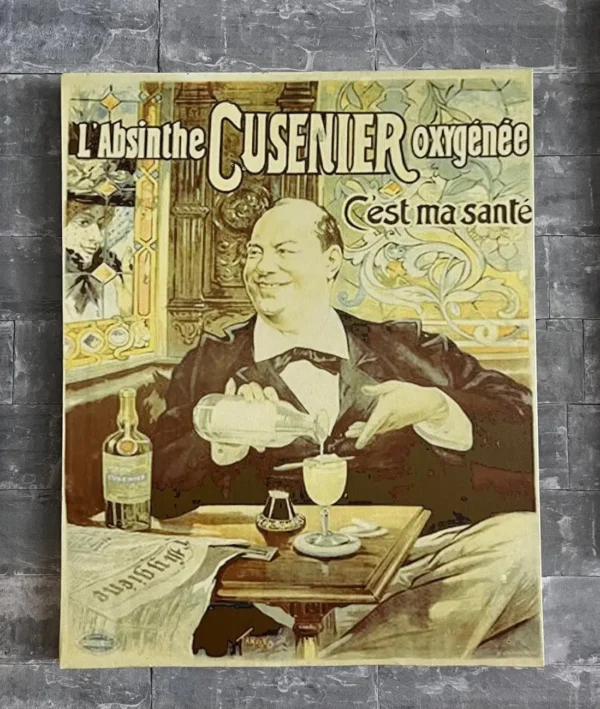 Wanddecoratie "L'Absinthe Cusenier Oxygénée"
