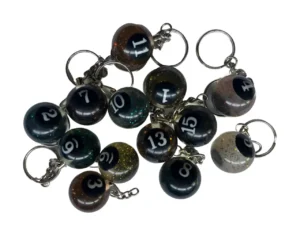 Sleutelhanger Poolball glitter